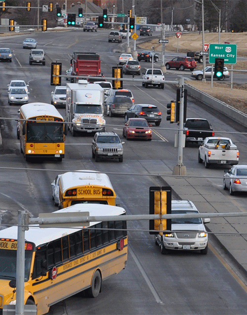 Image of the 50 Highway and Route 291 South interchange. Image of the 50 Highway and Route 291 South interchange.
