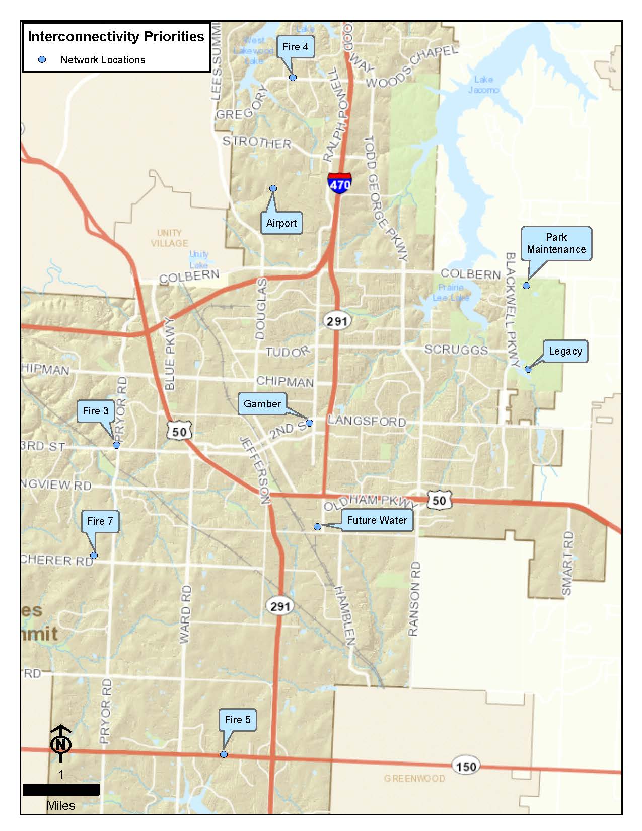 Map image of Network Interconnectivity Priorities.