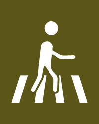 Person walking on sidewalk