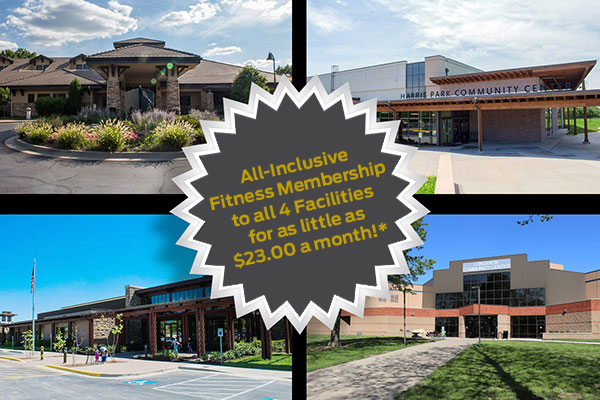 All-inclusive Fitness Membership to all 4 Facilities for as little as 19.42 a month!