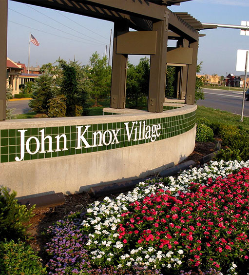 john knox village sign